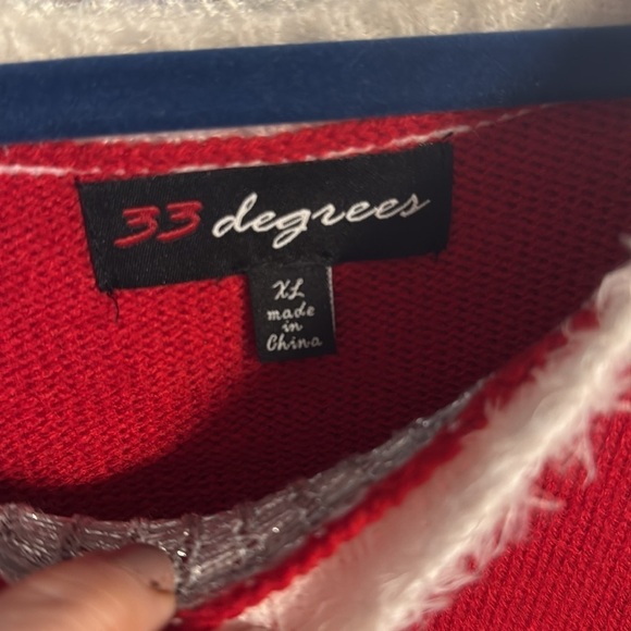 33 Degrees Ugly Christmas Sweater french bulldog women's size XL - Picture 3 of 7